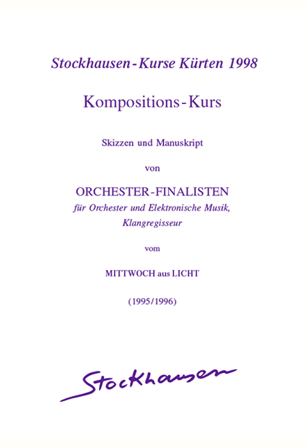 Stockhausen Courses Kuerten 1998