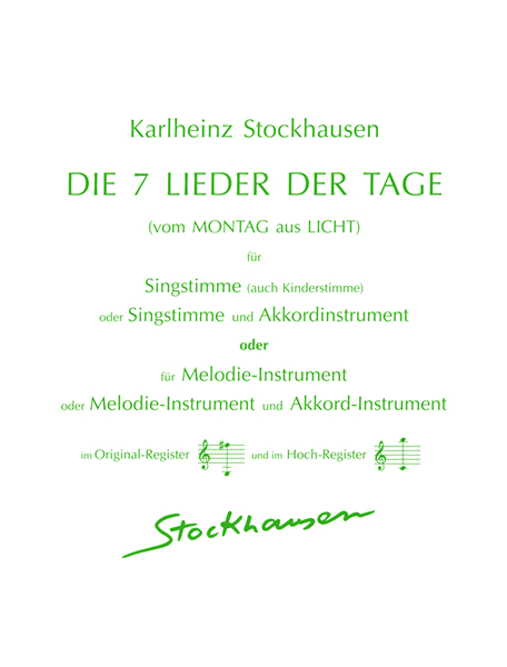 DIE 7 LIEDER DER TAGE