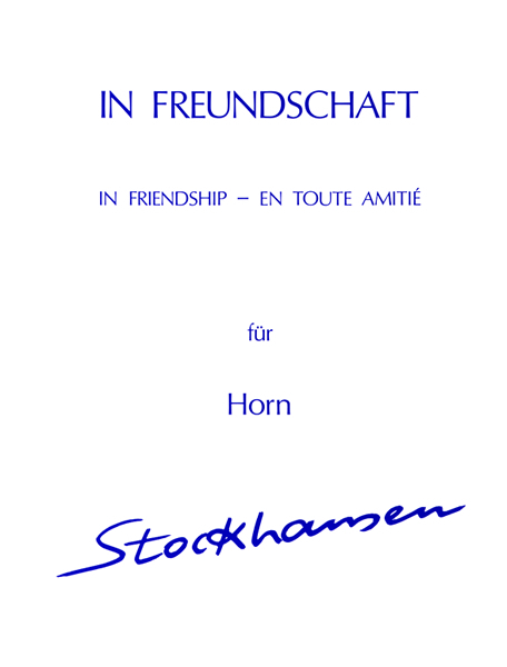 IN FREUNDSCHAFT